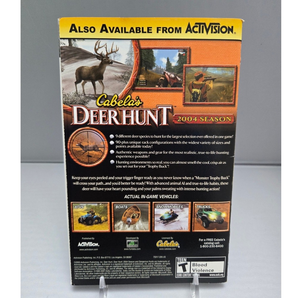 Cabela's Dangerous Hunts 2003 & Deer Hunt 2004 - Xbox - Complete CIB 2 Games - Picture 5 of 15